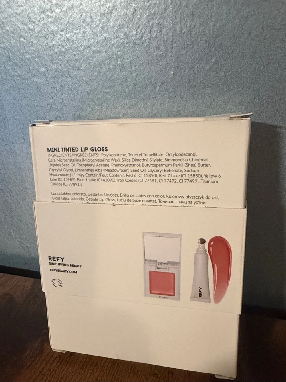 REFY Lip & Cheek Duo-Lips-Rosewood .17 fl oz & Blush-Malaya .05 oz-New/Sealed